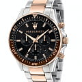Maserati Maserati Sfida Chrono R8873640009  R8873640009 кварцевые мужские часы  черный циферблат, браслет нержавеющая сталь — вид спереди