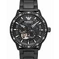 Emporio Armani Emporio Armani Mario AR60054  AR60054 механические мужские часы  черный циферблат, браслет сталь с ip покрытием — вид спереди
