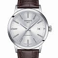 Tissot Tissot Classic Dream Swissmatic T129.407.16.031.00 Classic Dream T1294071603100 механические мужские часы  серебристый циферблат, браслет кожаный — вид спереди