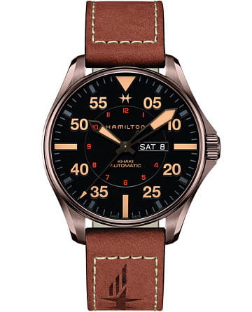 Hamilton Khaki Aviation Pilot Day Date Auto H64705531