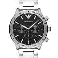 Emporio Armani Emporio Armani AR11241  AR11241 кварцевые мужские часы  черный циферблат, браслет нержавеющая сталь — вид спереди