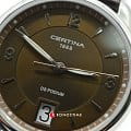Certina Certina C025.210.16.297.00 кварцевые женские часы часы, крупный план коричневый циферблат
