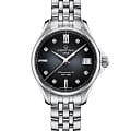 Certina Certina DS Action C032.207.11.056.00 DS Action C0322071105600 механические женские часы  черный циферблат, браслет нержавеющая сталь 316l — вид спереди