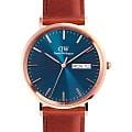 Daniel Wellington Daniel Wellington Classic Day Display St Mawes Rose Gold Arctic DW00100830  DW00100830 кварцевые мужские часы  синий циферблат, браслет кожаный — вид спереди
