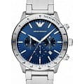 Emporio Armani Emporio Armani AR11306  AR11306 кварцевые мужские часы  синий циферблат, браслет нержавеющая сталь — вид спереди