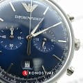 Emporio Armani Emporio Armani AR11238 кварцевые мужские часы часы, крупный план синий циферблат