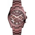 Fossil Fossil Georgia ES4110  ES4110 кварцевые женские часы  коричневый циферблат, браслет нержавеющая сталь с pvd-покрытием — вид спереди