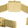 Obaku Obaku Kvadrat Gold V231LXGIMG женские часы коричневый циферблат на запястье