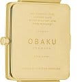 Obaku Obaku Kvadrat Gold V231LXGIMG  датские женские часы на браслете сталь с ip покрытием боковой вид