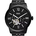 Fossil Fossil Townsman Automatic ME3062  ME3062 механические мужские часы  черный циферблат, браслет нержавеющая сталь с pvd-покрытием — вид спереди
