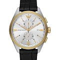 Emporio Armani Emporio Armani Claudio AR11498  AR11498 кварцевые мужские часы  черный циферблат, браслет кожаный — вид спереди