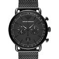Emporio Armani Emporio Armani AR11264  AR11264 кварцевые мужские часы  черный циферблат, браслет сталь с ip покрытием — вид спереди