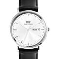 Daniel Wellington Daniel Wellington Classic Day Display Sheffield Silver DW00100832  DW00100832 кварцевые мужские часы  белый циферблат, браслет кожаный — вид спереди