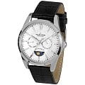Jacques Lemans Jacques Lemans 1-1901A  1-1901A кварцевые мужские часы  белый циферблат, браслет кожа + текстиль — вид спереди