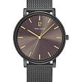 Pierre Lannier Pierre Lannier Essential 218F499  218F499 кварцевые мужские часы  антрацитовый циферблат, браслет нержавеющая сталь с ip-покрытием — вид спереди