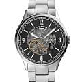 Fossil Fossil ME3180  ME3180 механические мужские часы  черный циферблат, браслет нержавеющая сталь — вид спереди