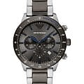 Emporio Armani Emporio Armani Mario AR11391  AR11391 кварцевые мужские часы  серый циферблат, браслет сталь с ip покрытием — вид спереди