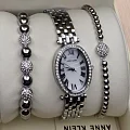 Anne Klein Anne Klein Box Set 3971SVST  американские женские часы на браслете нержавеющая сталь боковой вид